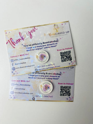 3D THANK YOU/ BIZ CARDS $45/25 CARDS
