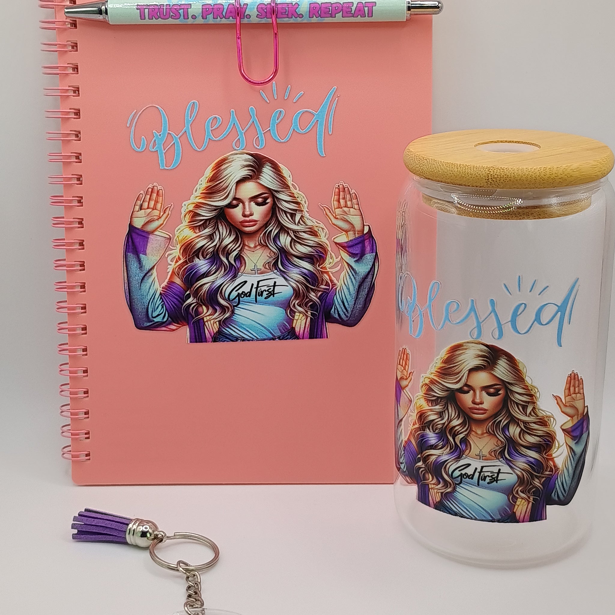 5 Piece White Women of Faith Prayer Set