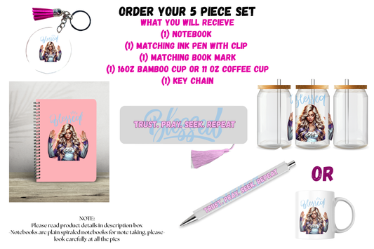5 Piece White Women of Faith Prayer Set