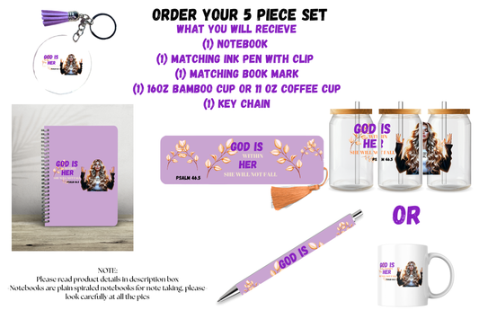 5 Piece White Women Of Faith Prayer Set