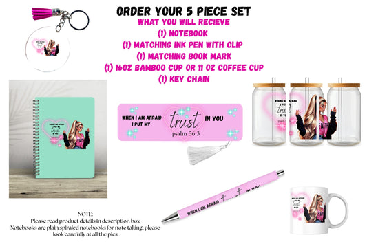 5 Piece White Women Of Faith Prayer Set