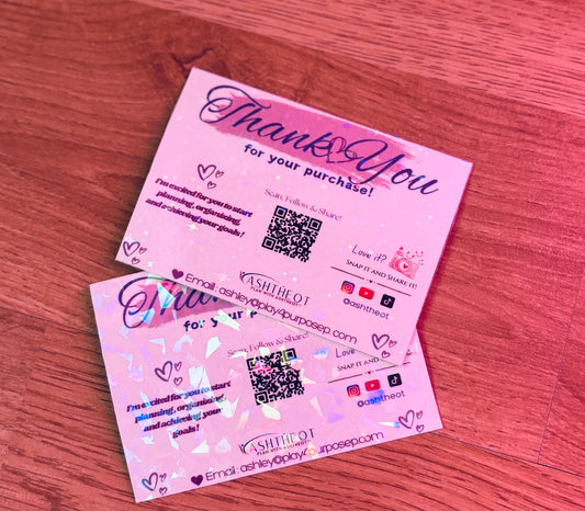 3D THANK YOU/ BIZ CARDS $45/25 CARDS