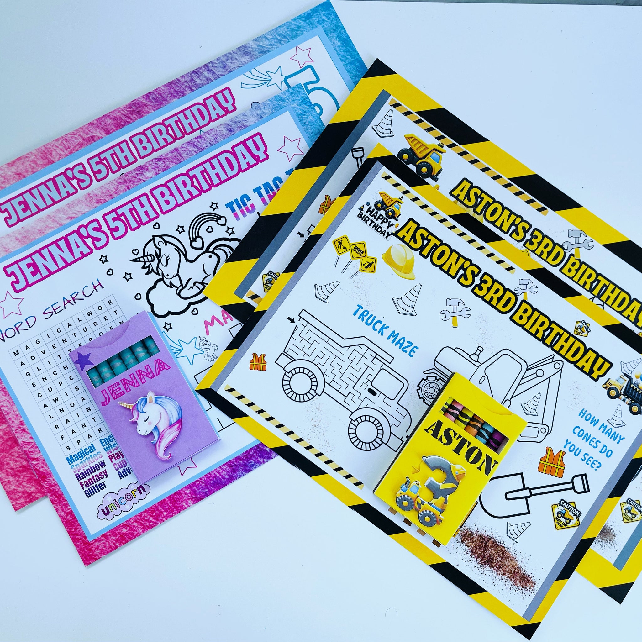 ACTIVITY SHEETS AND CRAYONS $65/10 SETS