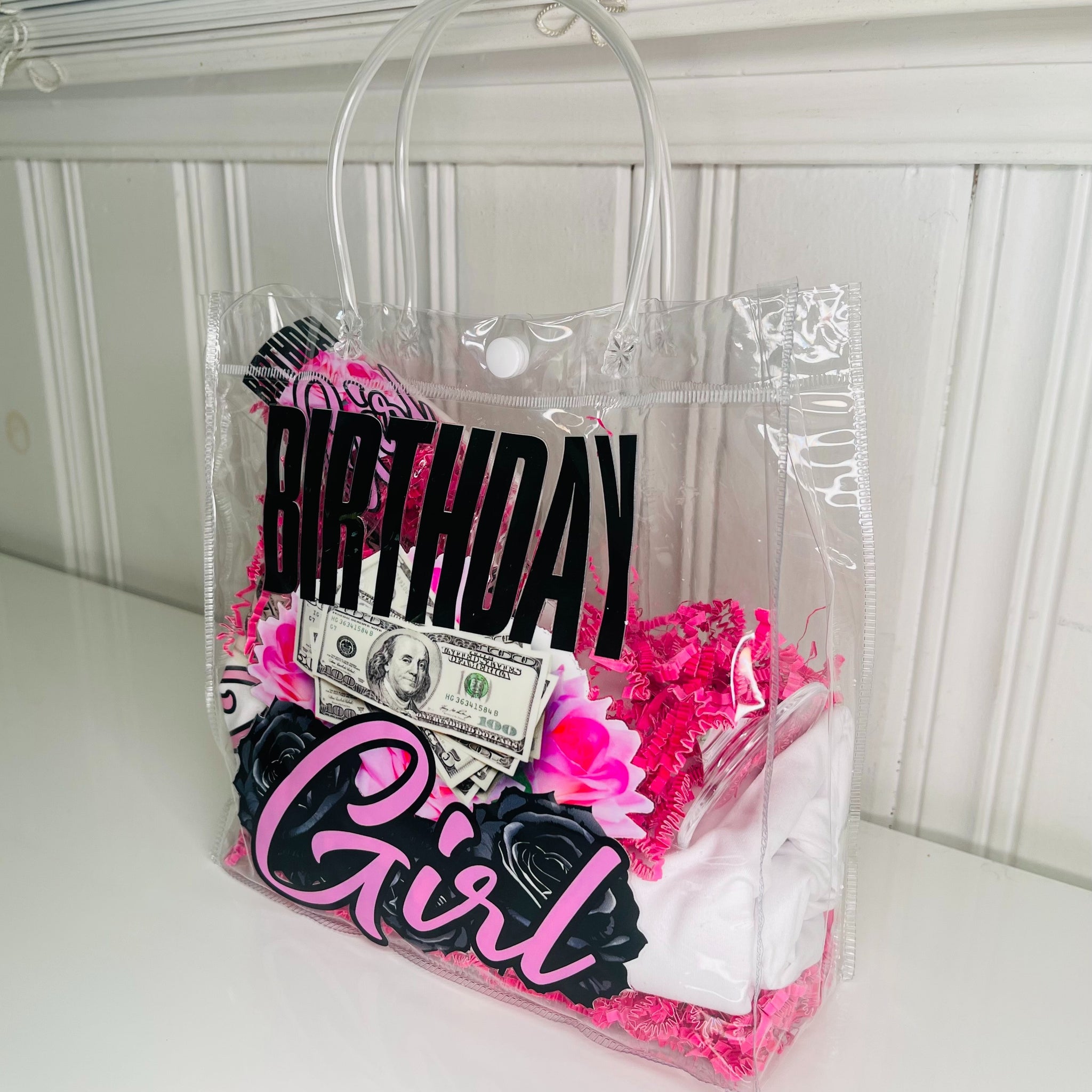 BIRTHDAY GIRL CLEAR GIFT BAG