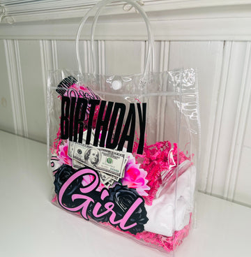 BIRTHDAY GIRL CLEAR GIFT BAG