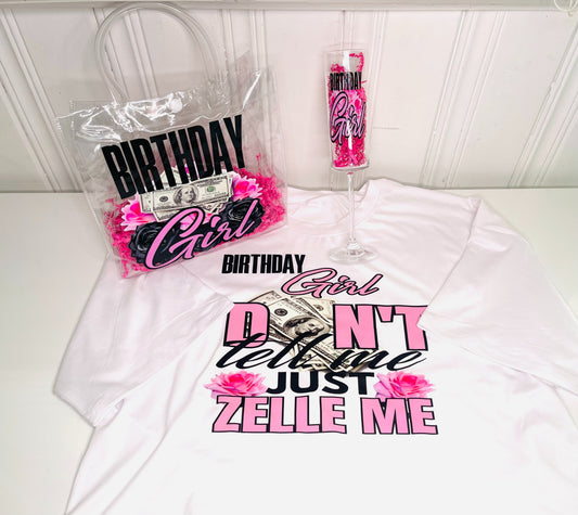 BIRTHDAY GIRL CLEAR GIFT BAG