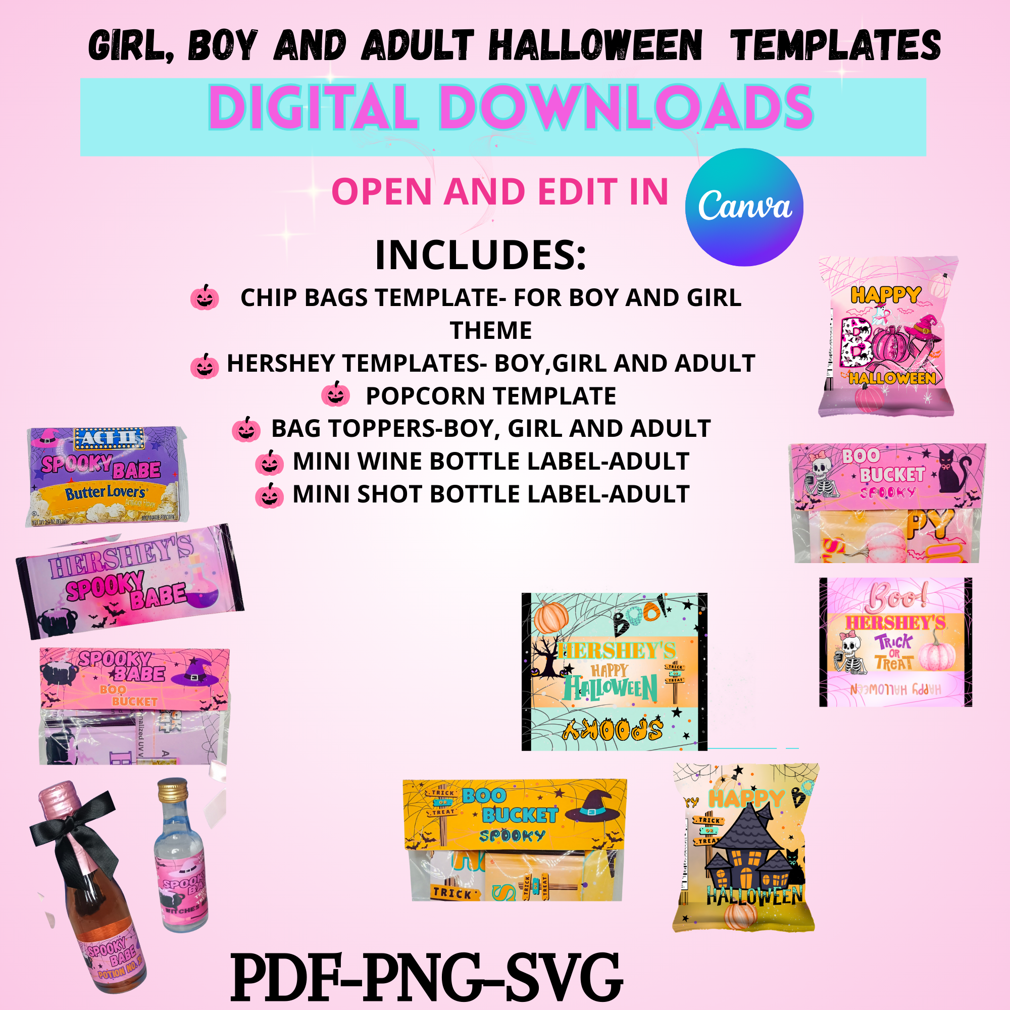 GIRL, BOY AND ADULT HALLOWEEN TEMPLATES
